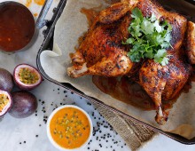 Roast Chicken with Peruvian Passionfruit Sauce