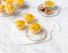 Passionfruit & Coconut Sponge Cupcakes