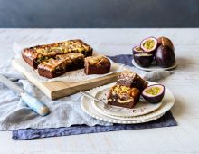 Passionfruit  Cheesecake  Swirl  Brownies