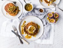 Wholegrain Passionfruit Pancakes