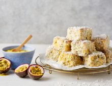 Passionfruit Lamingtons