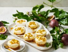 No-Bake Mini Passionfruit Cheesecakes